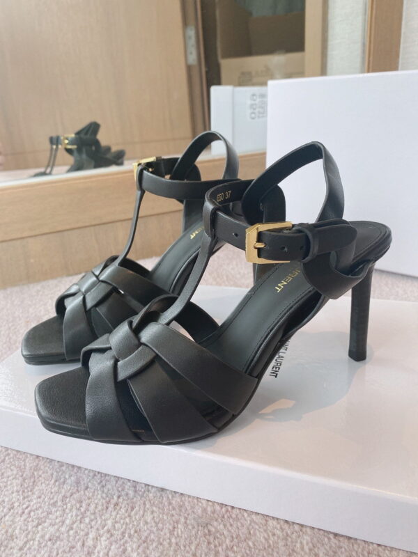 Saint Laurent Women's Tribute Sandals Black For Women YSL 620673dwe001000
