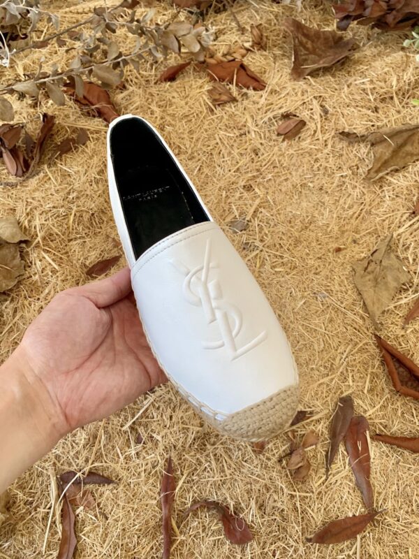 Saint Laurent Women's Ysl Embroidered Espadrilles White For Women YSL 4848900NO609030