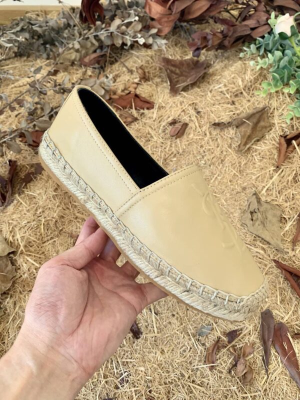 Saint Laurent Women's Ysl Embroidered Espadrilles Yellow For Women YSL