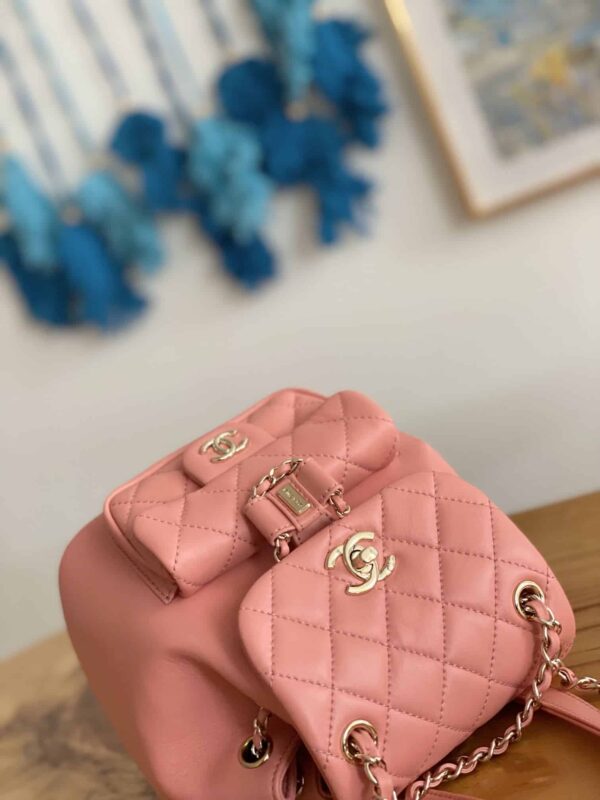 [REP 1:1] Small Backpack Black/White/Pink For Women 7.1in / 18cm AS2908