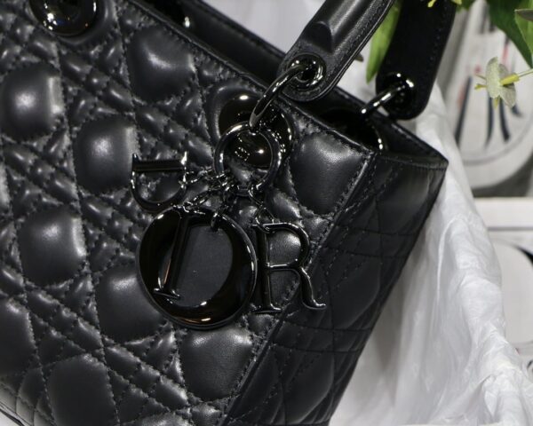 1:1 Replica Small Lady Dior My Abcdior Bag Black/Grey/White For Women 8in/20cm