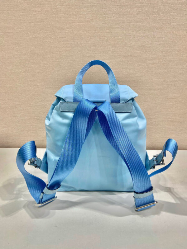 Small Re-Nylon Backpack In Blue For Women 11in/ 28cm 1BZ677_RV44_F0076_V_OOO
