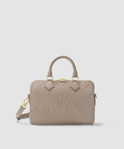 1:1 Replica Louis Vuitton LV Speedy Bandoulière 25 Monogram Empreinte Leather Gray Luxury Bag For Women‎ M59273 - 9.8in/ 25cm