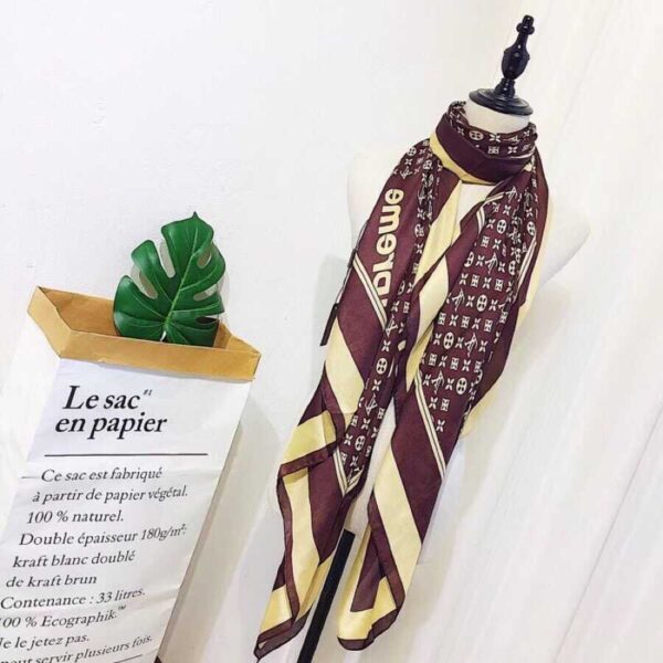 Supreme x LV Shawl Scarf Brown For Women 