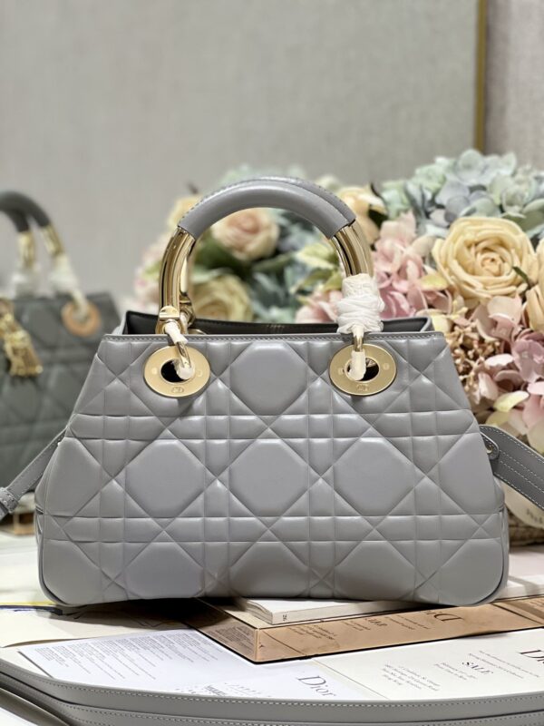 1:1 Replica The Medium Lady 95.22 Bag Black/White/Grey For Women 9.5in/ 24cm