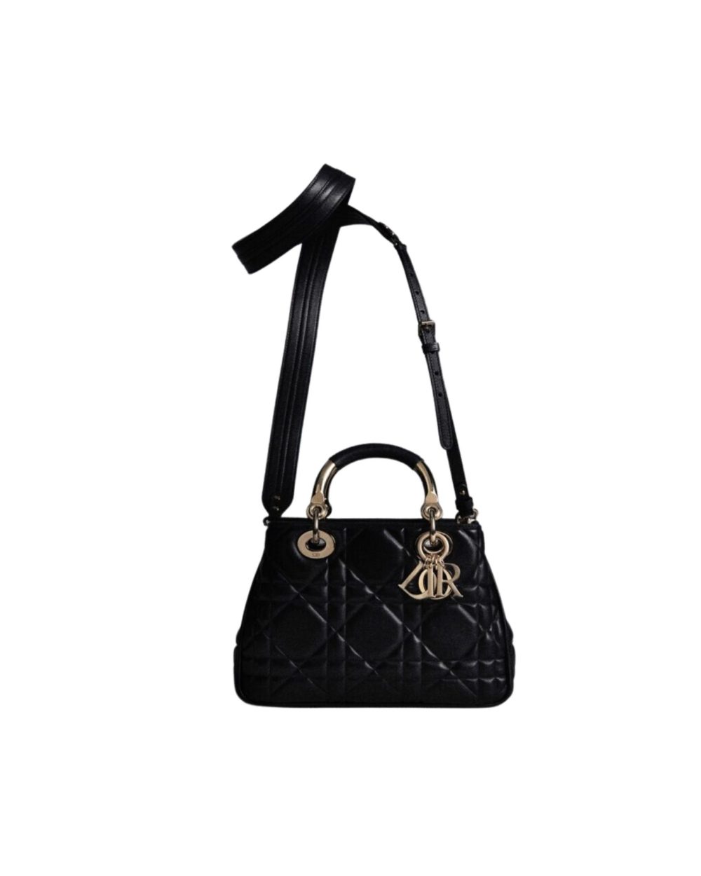 1:1 Replica The Medium Lady 95.22 Bag Black/White/Grey For Women 9.5in/ 24cm