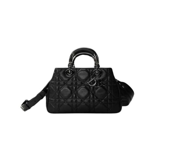 1:1 Replica The Medium Lady 95.22 Bag With Black Tone Hardware Black/White/Grey For Women 9.5in/ 24cm