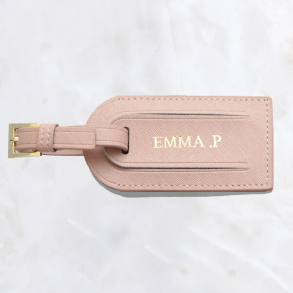 Custom Initials Genuine Leather Tag