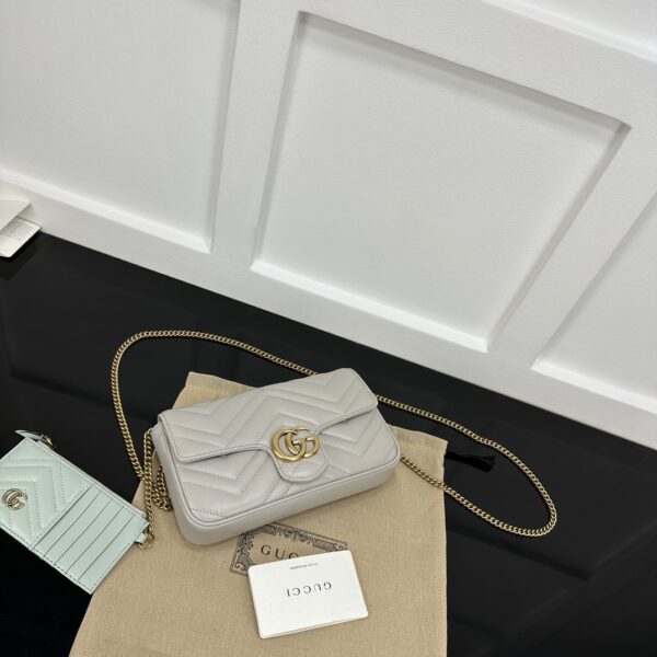 1:1 Replica GG MARMONT MINI BAG light Grey For Women 751526 AACCE 1742
