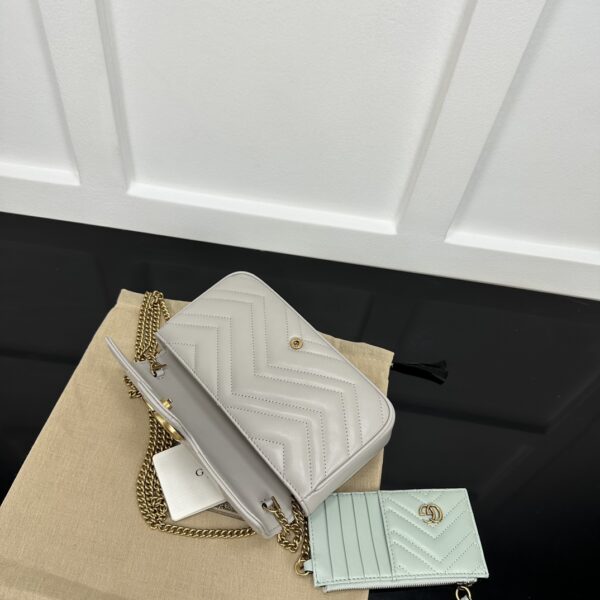 1:1 Replica GG MARMONT MINI BAG light Grey For Women 751526 AACCE 1742
