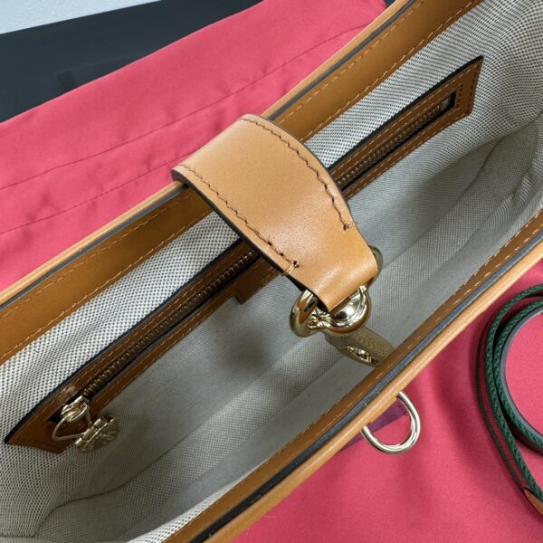 1:1 Replica Gucci Jackie Small Shoulder Bag Brown and White canvas Exclusive For Women 782849 FADGF 9041
