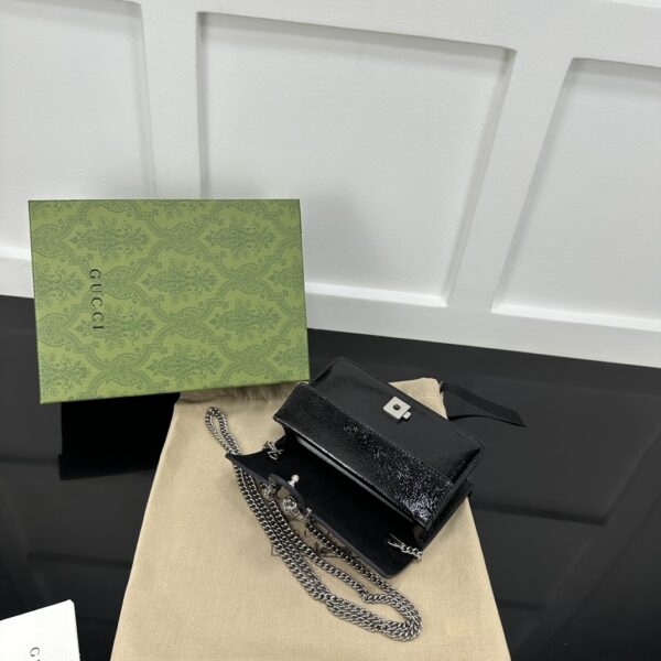 1:1 Replica GUCCI DIONYSUS SUPER MINI BAG P Black patent leather Exclusive For Women 795368 0AAA6 1000