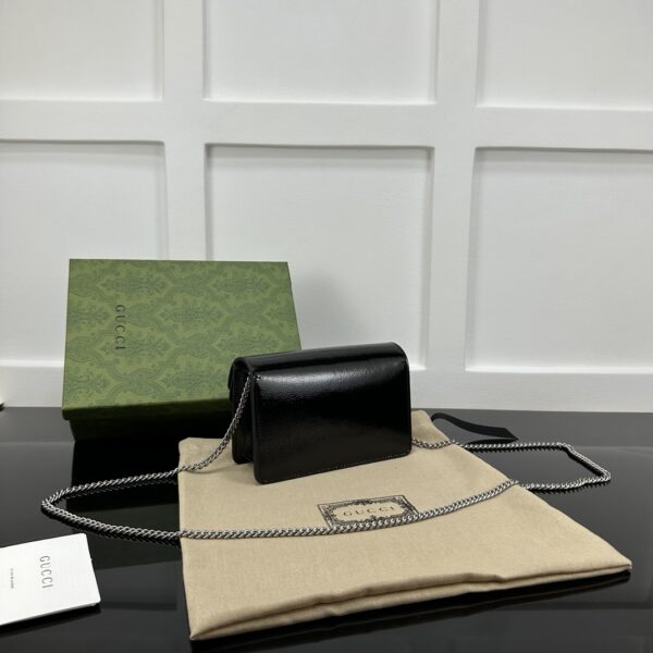1:1 Replica GUCCI DIONYSUS SUPER MINI BAG P Black patent leather Exclusive For Women 795368 0AAA6 1000