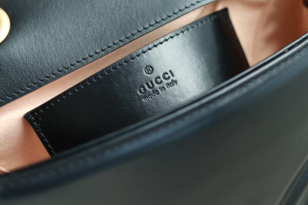 1:1 Replica GG MARMONT MINI SHOULDER BAG P Black matelassé chevron leather Exclusive For Women 739682 AABZC 1000