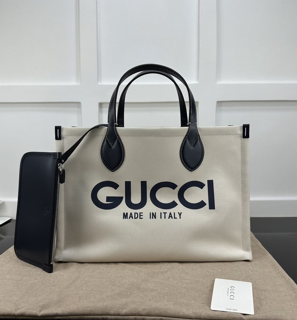 replica gg medium tote bag with gucci print p