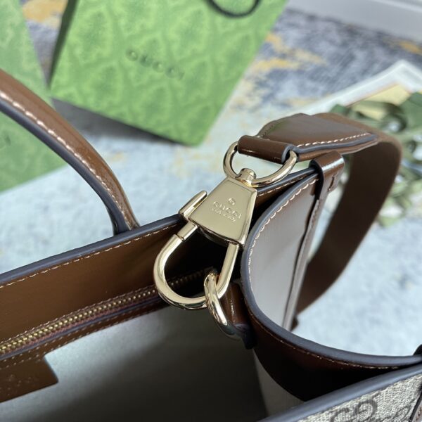 1:1 Replica GG SMALL TOTE WITH INTERLOCKING G P Beige and ebony GG Supreme canvas Exclusive For Women‎ 723308 92THG 8563