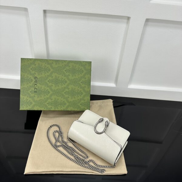 1:1 Replica GUCCI DIONYSUS SUPER MINI BAG P Light grey patent leather Exclusive For Women ‎795368 0AAA6 1712