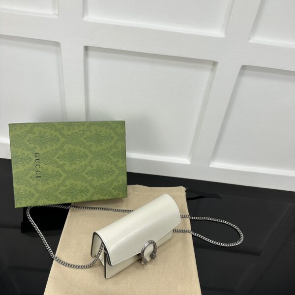 1:1 Replica GUCCI DIONYSUS SUPER MINI BAG P Light grey patent leather Exclusive For Women ‎795368 0AAA6 1712