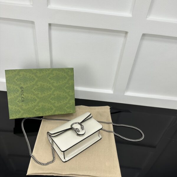 1:1 Replica GUCCI DIONYSUS SUPER MINI BAG P Light grey patent leather Exclusive For Women ‎795368 0AAA6 1712