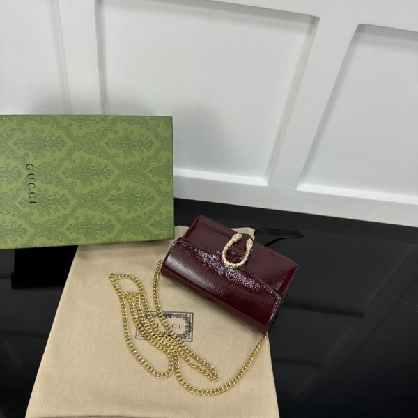 1:1 Replica GUCCI DIONYSUS SUPER MINI BAG P Red patent leather Exclusive For Women ‎795368 0AAA8 6207
