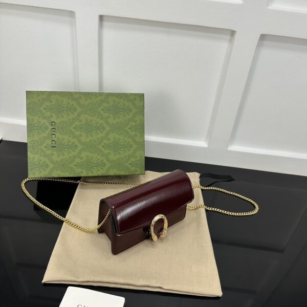 1:1 Replica GUCCI DIONYSUS SUPER MINI BAG P Red patent leather Exclusive For Women ‎795368 0AAA8 6207