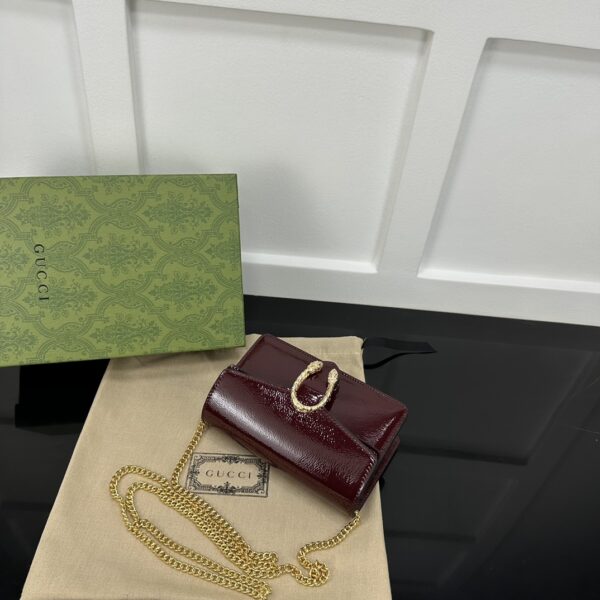 1:1 Replica GUCCI DIONYSUS SUPER MINI BAG P Red patent leather Exclusive For Women ‎795368 0AAA8 6207