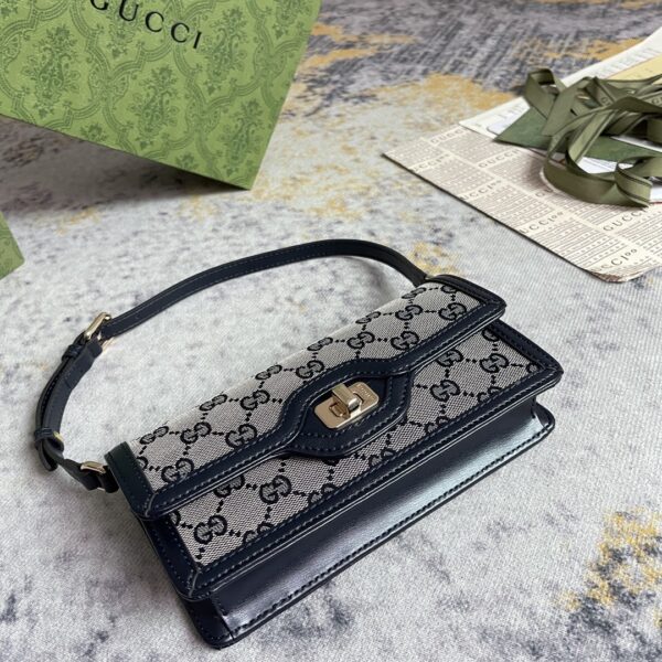 1:1 Replica GUCCI LUCE MINI SHOULDER BAG P Beige and blue Original GG canvas Exclusive For Women 790038 FADHW 4064