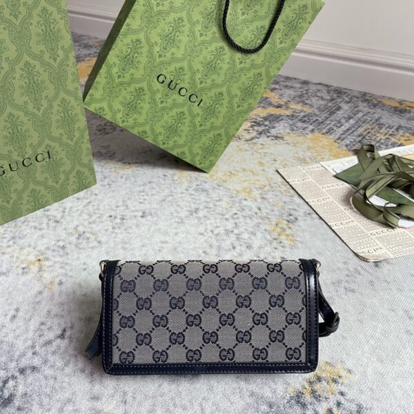1:1 Replica GUCCI LUCE MINI SHOULDER BAG P Beige and blue Original GG canvas Exclusive For Women 790038 FADHW 4064