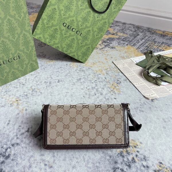 1:1 Replica GUCCI LUCE MINI SHOULDER BAG P Beige and ebony Original GG canvas Exclusive For Women 790038 FADHW 9742