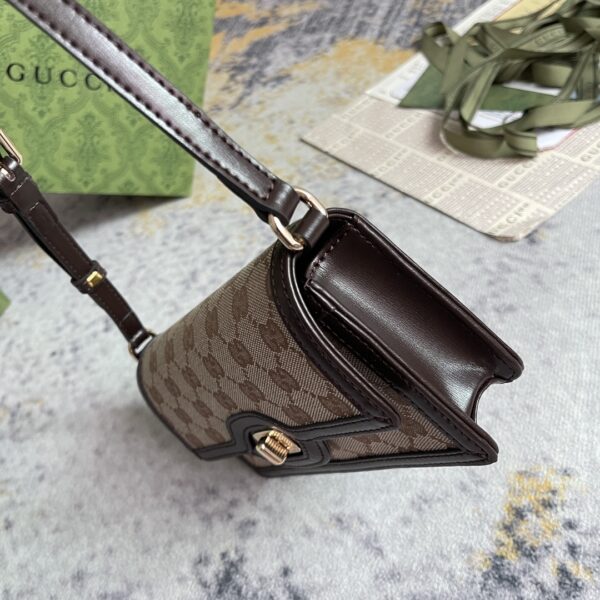 1:1 Replica GUCCI LUCE MINI SHOULDER BAG P Beige and ebony Original GG canvas Exclusive For Women 790038 FADHW 9742
