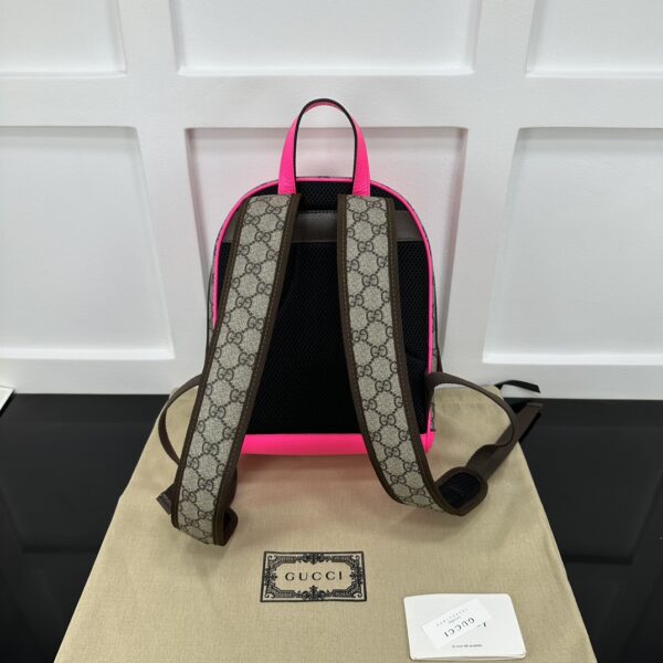 1:1 Replica GUCCI OPHIDIA GG SMALL BACKPACK P Beige and ebony GG Supreme canvas Exclusive For Women 547965 FADID 9762