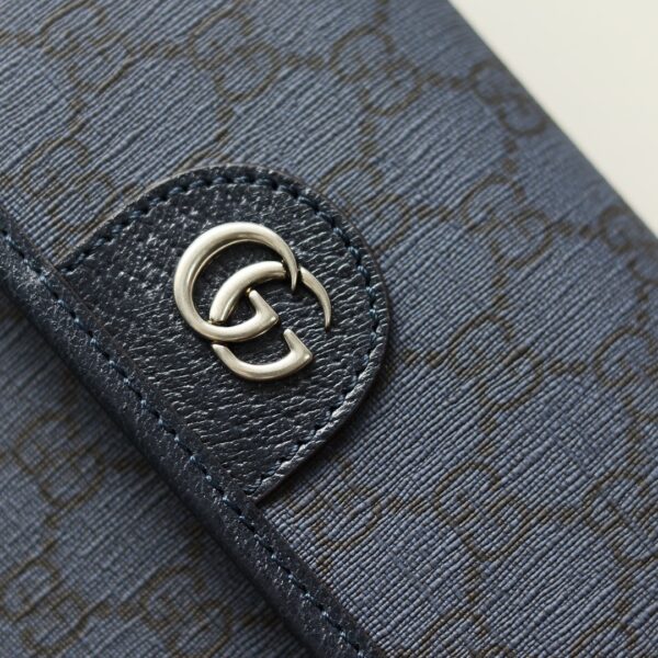 1:1 Replica GUCCI OPHIDIA GG SMALL BELT BAG P Blue and black GG Supreme canvas Exclusive For Women 752597 2ZGMN 8441