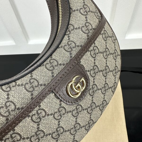 1:1 Replica GUCCI OPHIDIA GG SUPER MINI SHOULDER BAG P Beige and ebony GG Supreme canvas Exclusive For Women 772308 K9GSG 8367