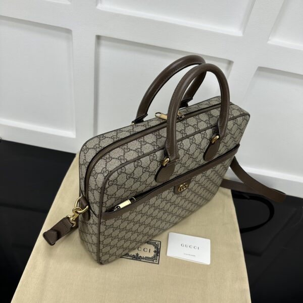1:1 Replica GUCCI OPHIDIA MEDIUM GG BRIEFCASE P Brown Exclusive For Women 792116
