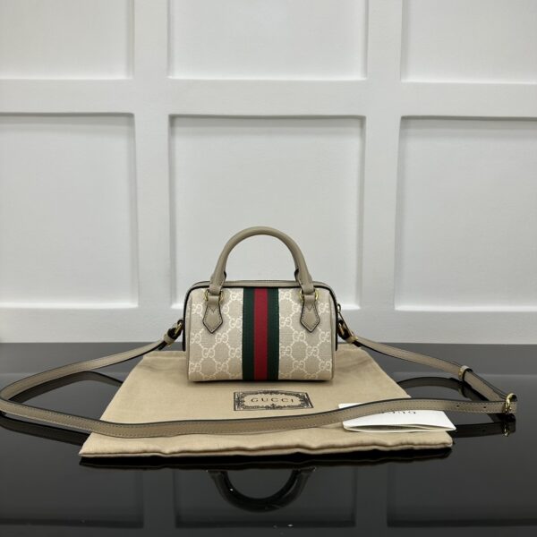 1:1 Replica GUCCI OPHIDIA SUPER MINI BAG P Beige and oatmeal GG Supreme canvas Exclusive For Women ‎781490 UULAG 9643