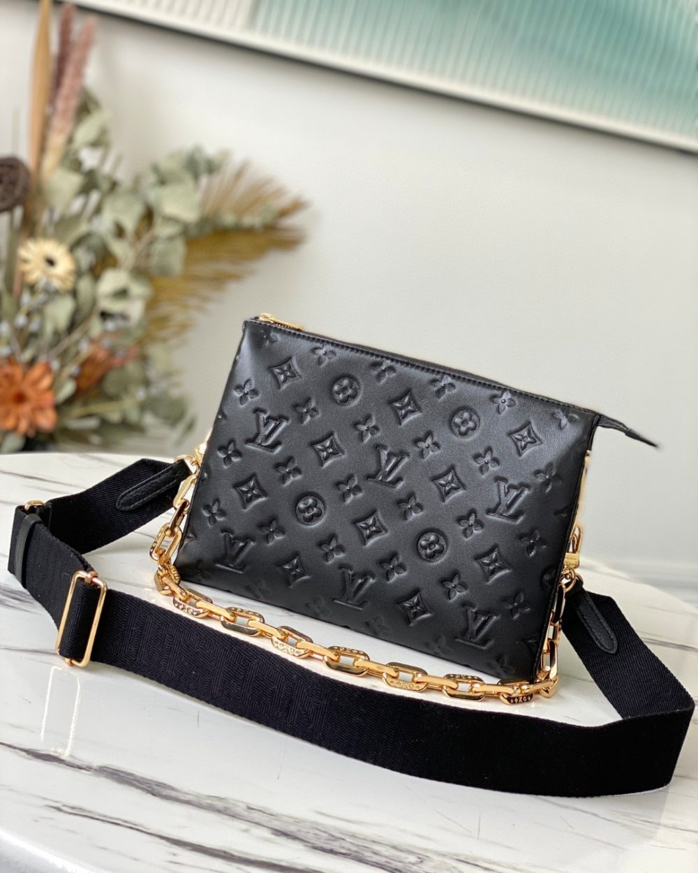 1:1 Replica Louis Vuitton Coussin PM Black M57790 Luxury Bag For Women -  26cm