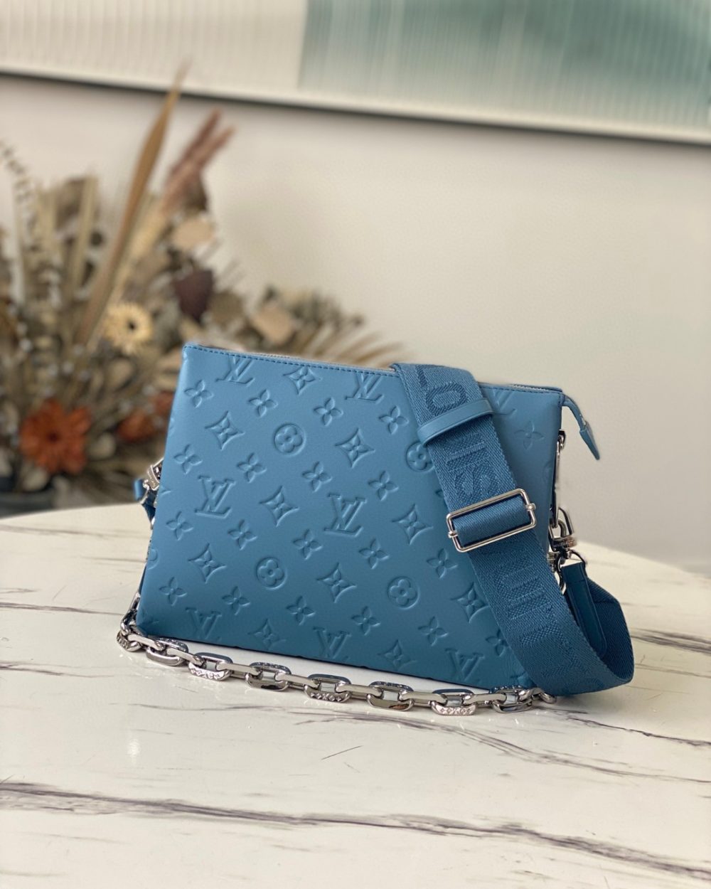 1:1 Replica Louis Vuitton Coussin PM Blue M57791 Luxury Bag For Women -  26cm