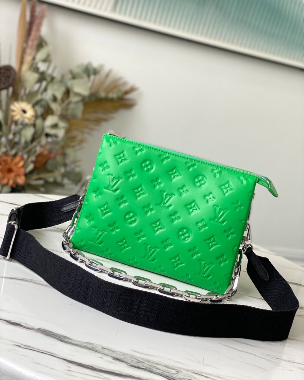1:1 Replica Louis Vuitton Coussin PM Green M57936 Luxury Bag For Women -  26cm
