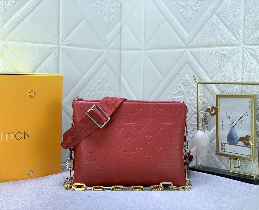 1:1 Replica Louis Vuitton Coussin PM Date Red M59275 Luxury Bag For Women -  26cm