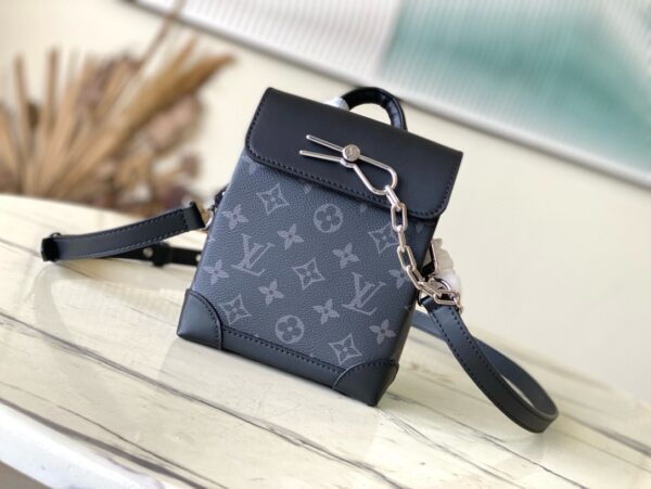 [REP 1:1] Louis Vuitton Nano Steamer Monogram Taurillon Leather LG G90 Unique Bag For Unisex M82772 - 18cm