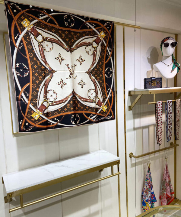 570736 Louis Vuitton Square 90 Silk Scarves