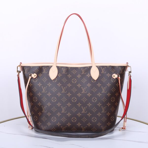 1:1 Replica Louis Vuitton LV Neverfull Bandoulière Inside Out MM Monogram Luxury Women Bag M12096 31cm/ 12.2in
