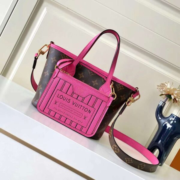 1:1 Replica Louis Vuitton LV Neverfull Bandoulière Inside Out BB Monogram Luxury Women Bag M12106 24cm