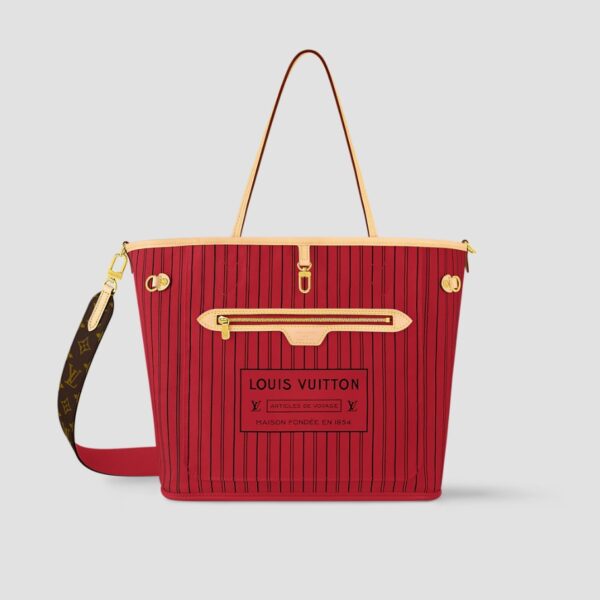 1:1 Replica Louis Vuitton LV Neverfull Bandoulière Inside Out MM Monogram Luxury Women Bag M12096 31cm/ 12.2in