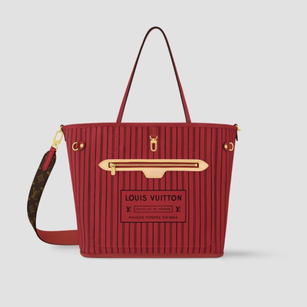1:1 Replica Louis Vuitton LV Neverfull Bandoulière Inside Out MM Monogram Luxury Women Bag M12708 31cm/ 12.2in