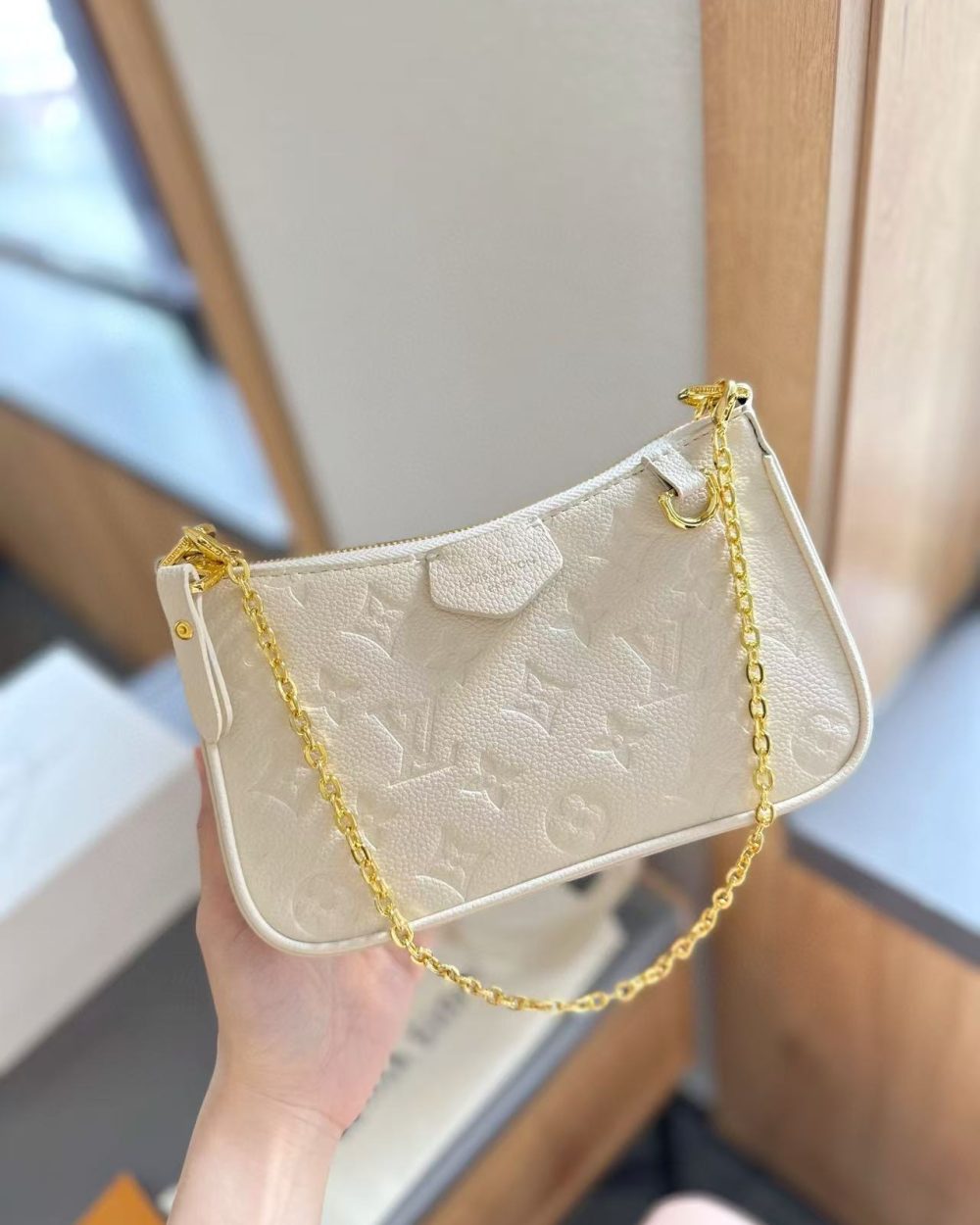 1:1 Replica Louis Vuitton LV Easy Pouch On Strap Monogram Empreinte Luxury Women Bag M81066