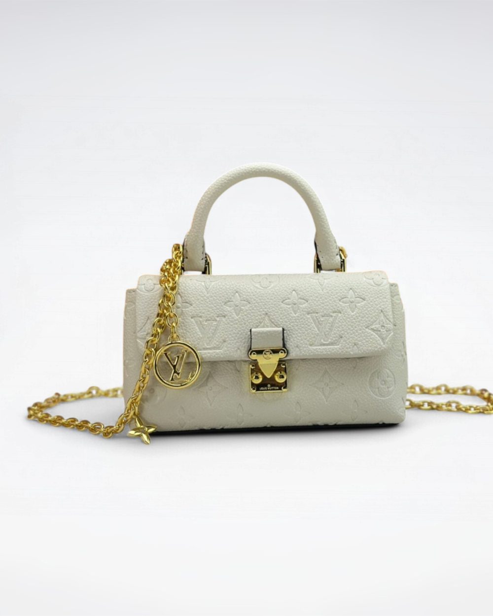 1:1 Replica Louis Vuitton LV Nano Madeleine Bicolor Monogram Empreinte Leather Luxury Bag For Women M12145 - 21cm