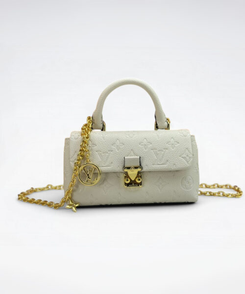 1:1 Replica Louis Vuitton LV Nano Madeleine Bicolor Monogram Empreinte Leather Luxury Bag For Women M12145  - 21cm
