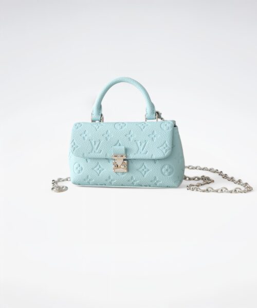 1:1 Replica Louis Vuitton LV Nano Madeleine Bicolor Monogram Empreinte Leather Luxury Bag For Women M12211  - 21cm