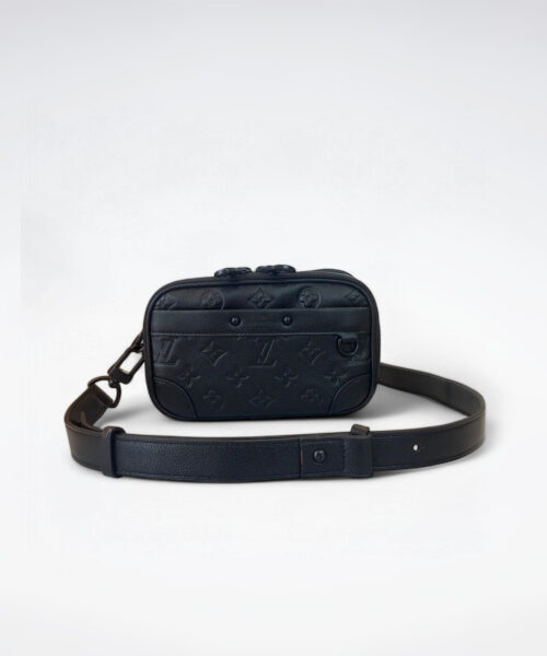 1:1 Replica Louis Vuitton LV Alpha Wearable Wallet Monogram Shadow Leather Unique Bag For Unisex M82544 - 18.5 cm